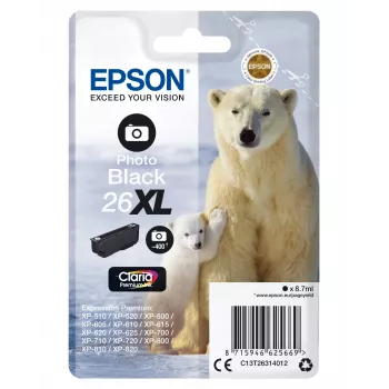 Epson Eisbär embalagem individual fotografia Preto 26XL tinta Claria Premium