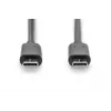 Cabo de ligação USB Type-C DIGITUS ASSMANN, tipo C para C M/M, 1m High-Speed Preto