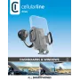 Cellularline Hug Flexi - Suporte universal para smartphone de automóvel com fixação por ventosa