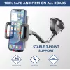 Cellularline Hug Flexi - Suporte universal para smartphone de automóvel com fixação por ventosa