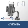 Cellularline Hug Flexi - Suporte universal para smartphone de automóvel com fixação por ventosa