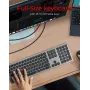 KeySonic KSK-8023BTRF (DE) teclado universal Bluetooth QWERTZ alemão antracite, preto