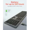 KeySonic KSK-8023BTRF (DE) teclado universal Bluetooth QWERTZ alemão antracite, preto