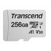 TRANSCEND cartão Micro SDXC 300S 256 GB UHS-I U3 com adaptador