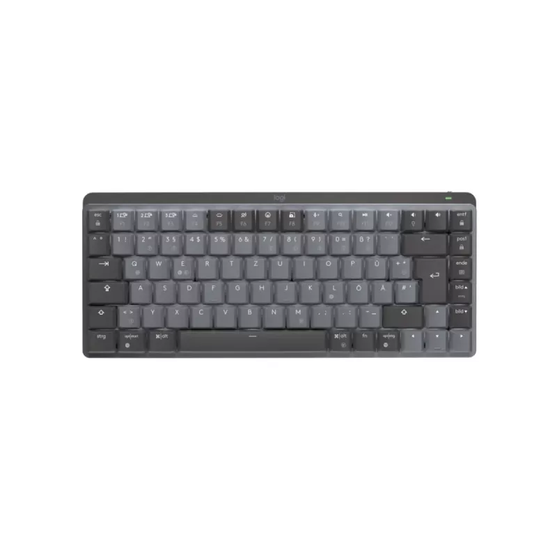 LOGITECH MX Mechanical Mini Minimalist teclado sem fios iluminado - Grafite Linear Qwertz alemão