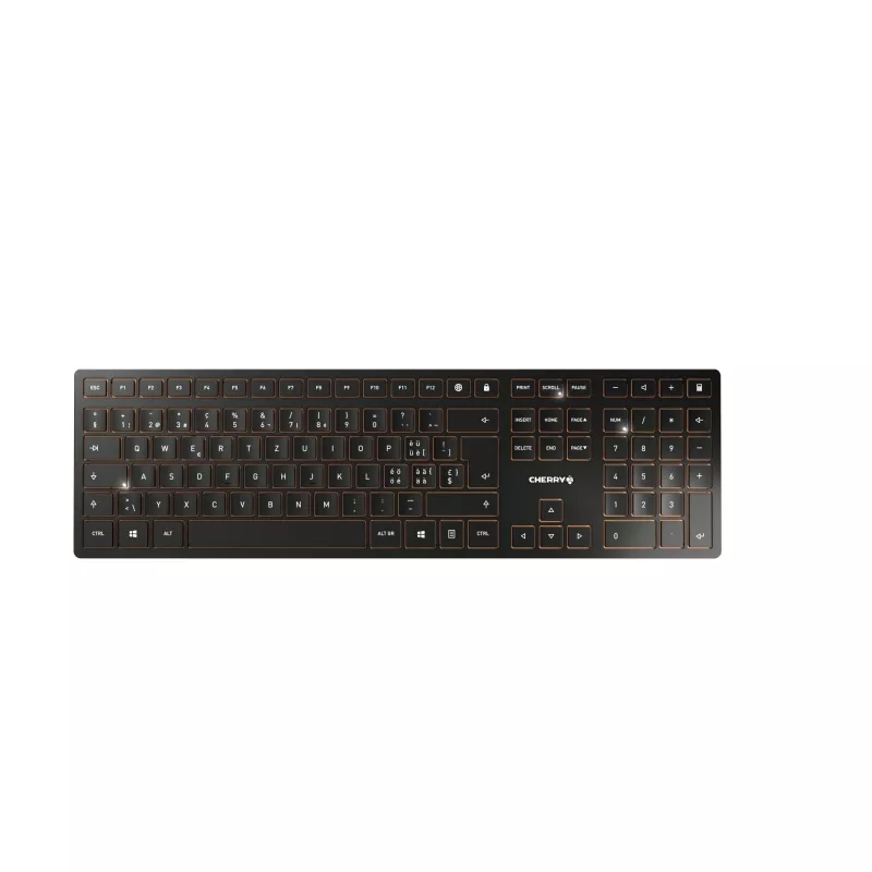 CHERRY DW 9100 SLIM teclado e rato incluídos universal RF Wireless + Bluetooth QWERTZ suíço preto