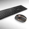 CHERRY DW 9100 SLIM teclado e rato incluídos universal RF Wireless + Bluetooth QWERTZ suíço preto