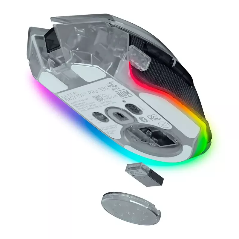 Rato gaming sem fios Razer Basilisk V3 Pro 35K Phantom White Edition