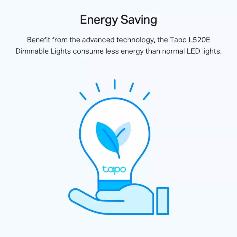 Lâmpada inteligente TP-Link Tapo Wi-Fi, luz do dia e regulável, lâmpada inteligente, Wi-Fi, branco, 802.11b, 802.11g, Wi-Fi 4 (802.11n), LED, E27