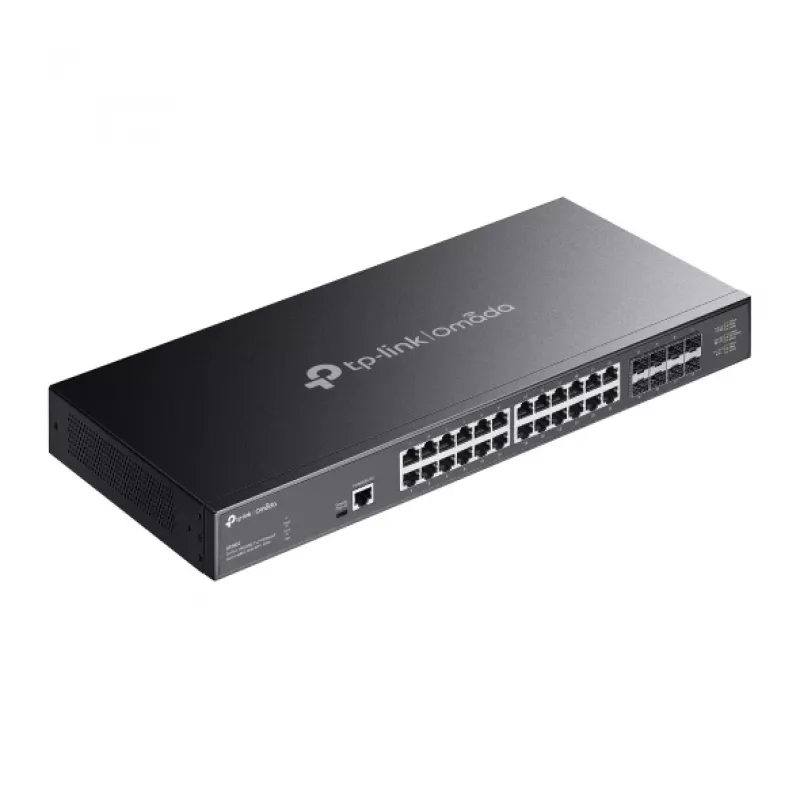 Switch gerido TP-Link Omada 24 portas 10GBASE-T L2+ com 8 slots 10GE SFP+