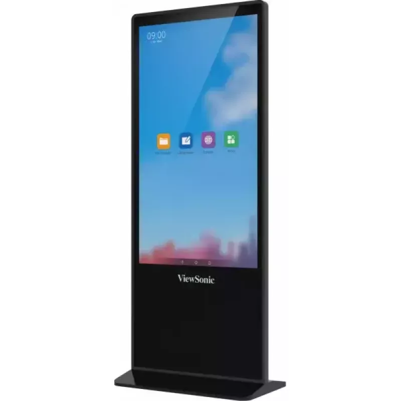 Ecrã de sinalização Viewsonic EP5542T design totem 139,7 cm (55 polegadas) LED 450 cd/m² 4K Ultra HD preto ecrã tátil Android 8.0