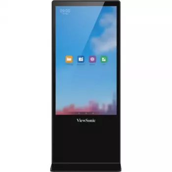 Ecrã de sinalização Viewsonic EP5542T design totem 139,7 cm (55 polegadas) LED 450 cd/m² 4K Ultra HD preto ecrã tátil Android 8.0