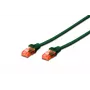 Cabo de rede DIGITUS - CAT6 - U/UTP - Snagless - Cu - 0,25 m - verde