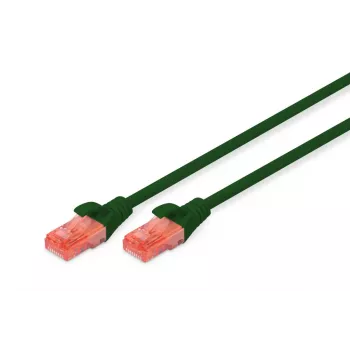 Cabo de rede DIGITUS - CAT6 - U/UTP - Snagless - Cu - 0,25 m - verde