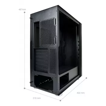 Caixa de PC LC-Power LC-8000B-ON Midi Tower preto