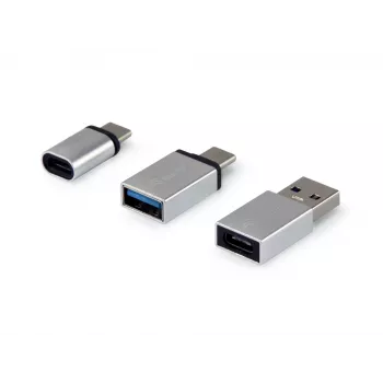Adaptador Equip USB-C OTG, pack de 3, USB C, USB C, USB A, USB A, Micro-USB, USB C, prateado