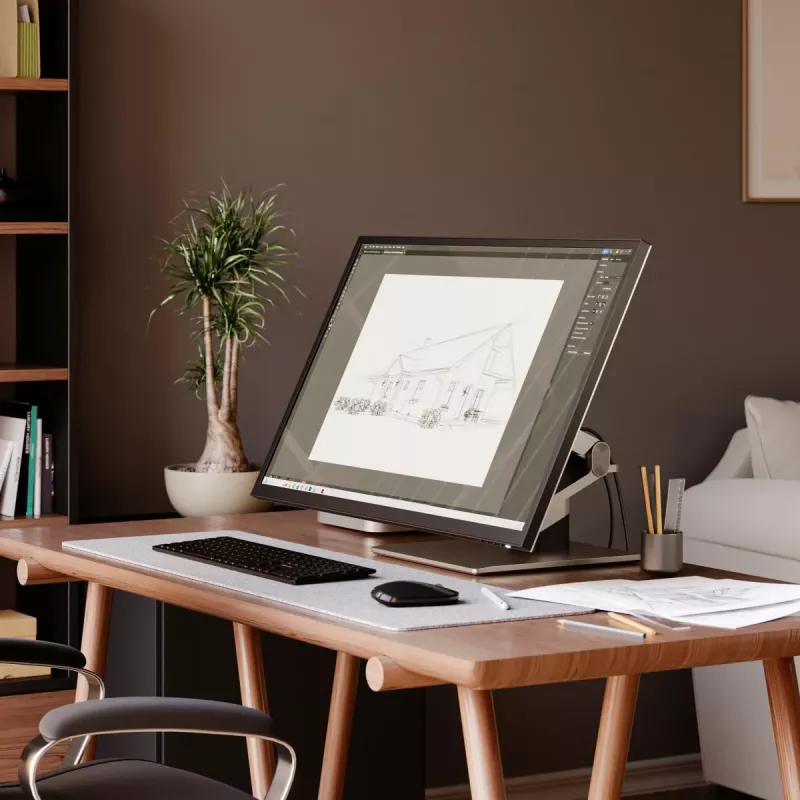 Monitor tátil ALOGIC Clarity Max Touch 32C4KPDWT, 32 polegadas, 3840x2160 4K UHD, 65 W Power Delivery, webcam de 8 MP, hub USB, preto/prateado