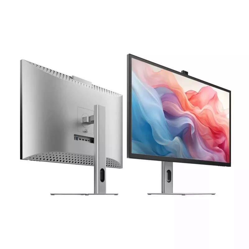 Monitor tátil ALOGIC Clarity Max Touch 32C4KPDWT, 32 polegadas, 3840x2160 4K UHD, 65 W Power Delivery, webcam de 8 MP, hub USB, preto/prateado