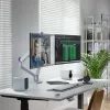 Monitor tátil ALOGIC Clarity Max Touch 32C4KPDWT, 32 polegadas, 3840x2160 4K UHD, 65 W Power Delivery, webcam de 8 MP, hub USB, preto/prateado