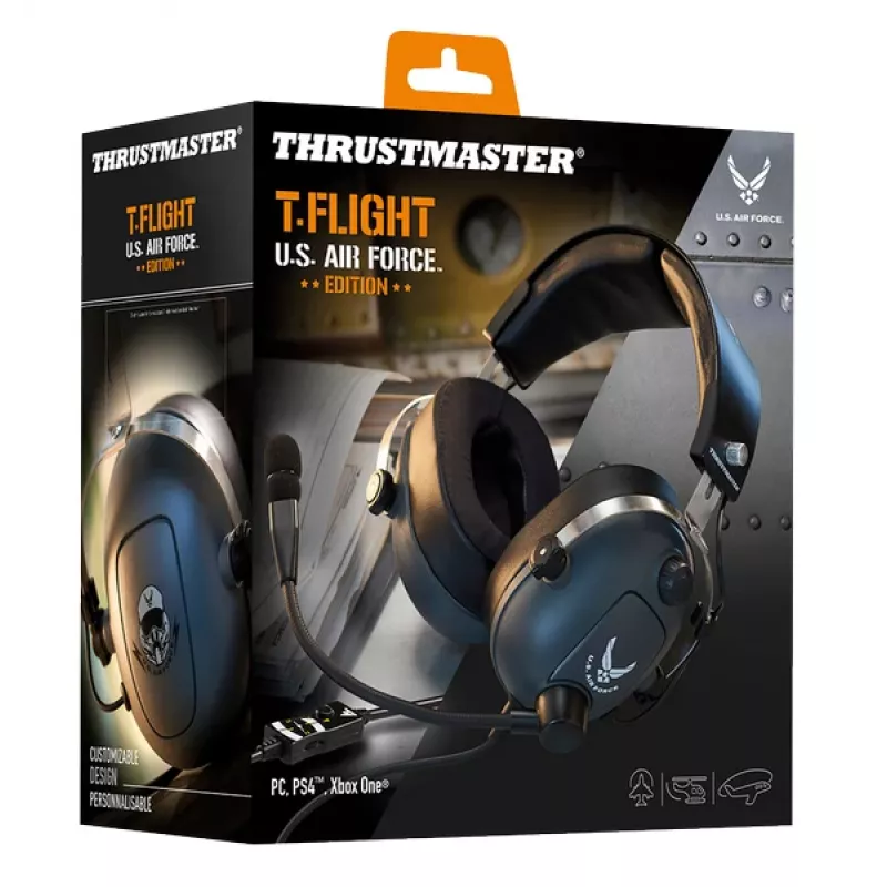 Headset gaming com fios Thrustmaster T.Flight U.S. Air Force Edition, preto