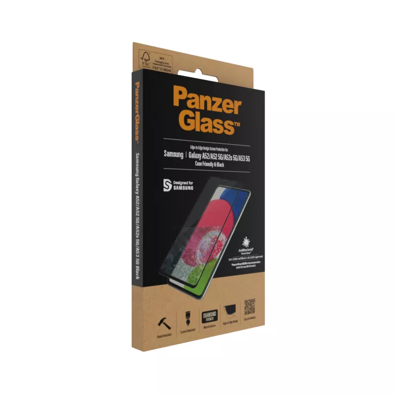 Película protetora de ecrã PanzerGlass ® para Samsung Galaxy A52 | A52 5G | A52s 5G | A53 5G
