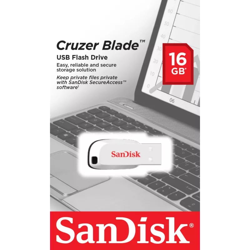 WESTERN DIGITAL SanDisk Cruzer Blade - Pen drive 16 GB - USB 2.0 - Branco