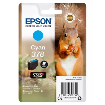 Epson Squirrel Embalagem individual Ciano 378 Tinta Claria Photo HD