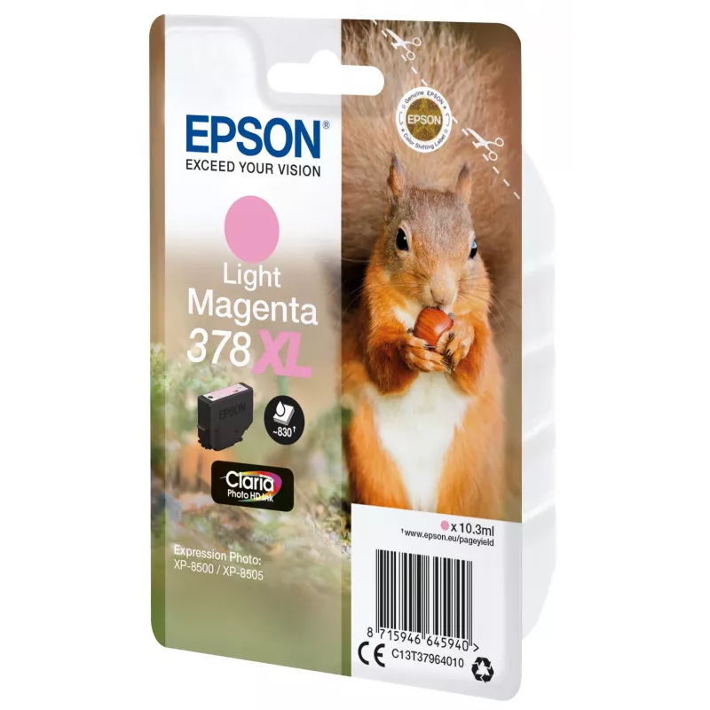 Epson Squirrel Embalagem individual Magenta claro 378XL Tinta Claria Photo HD