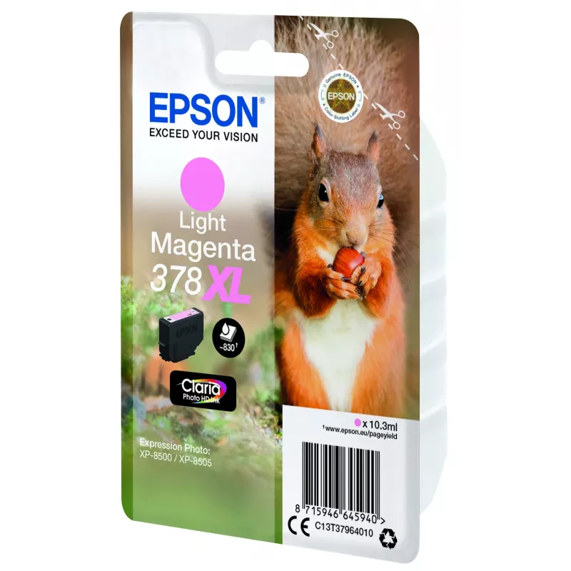 Epson Squirrel Embalagem individual Magenta claro 378XL Tinta Claria Photo HD