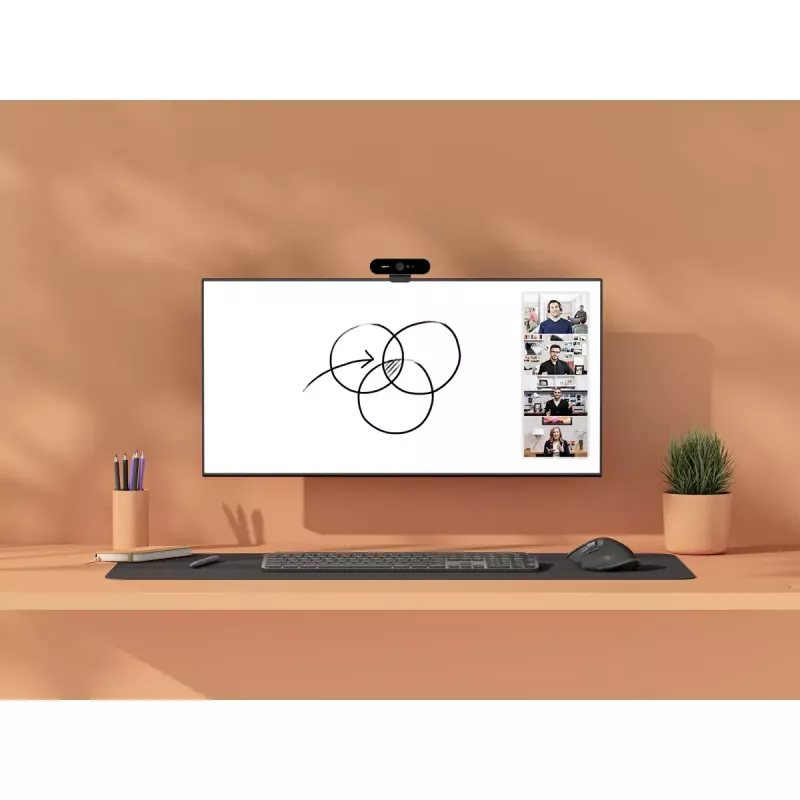 Logitech Scribe 960-001332 câmara para quadros brancos, Full HD 1080p, 15 fps, USB, Bluetooth, branco sujo