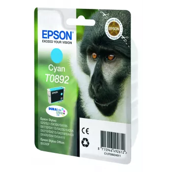 Epson Monkey Embalagem individual Ciano T0892 Tinta DURABrite Ultra, Ciano, 3,5 ml, 1 unid.