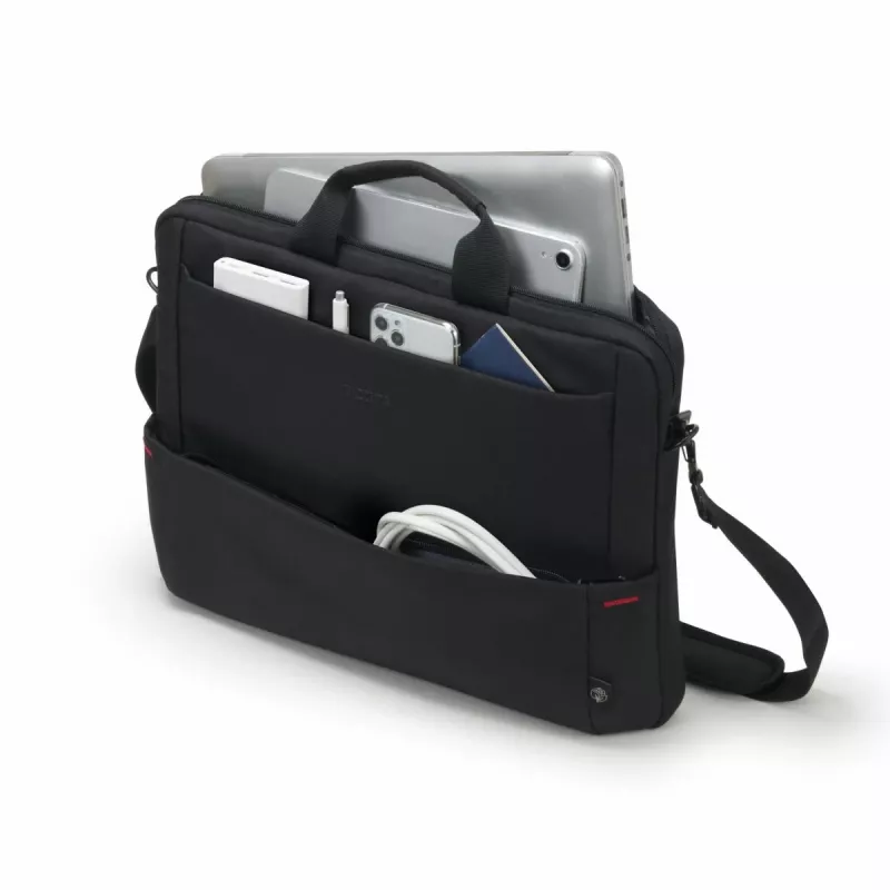 DICOTA Eco schlank Case Plus Base – Mala para portátil 13-15,6 polegadas - Preto / 300d RPET Poliéster