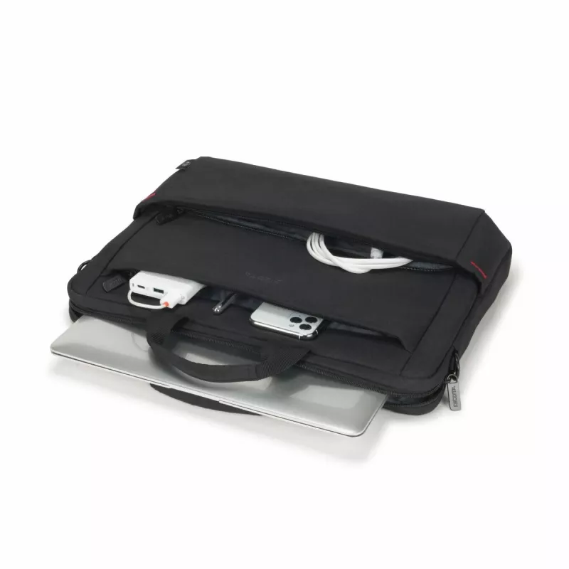 DICOTA Eco schlank Case Plus Base – Mala para portátil 13-15,6 polegadas - Preto / 300d RPET Poliéster