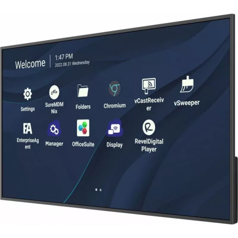 Ecrã de sinalização Viewsonic CDE4330 109,2 cm (43 polegadas) Wi-Fi 450 cd/m² 4K Ultra HD preto processador integrado Android 11