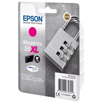Epson Padlock embalagem individual magenta 35XL tinta DURABrite Ultra, autonomia alta (XL), magenta, tinta pigmentada, 20,3 ml, 1 unidade, 1900 páginas