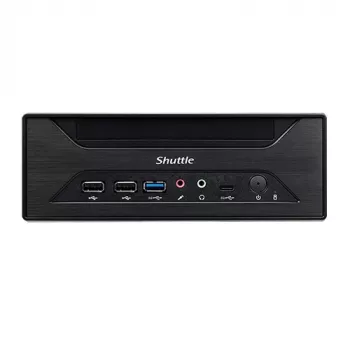 Shuttle XPC slim Barebone XH610 - S1700, Intel H610, 1xDP, 1xHDMI, 1x VGA, 2x COM (RS232), 2x LAN (2,5G e 1G), 1x slim 5,25 polegadas, 2x 3,5 polegadas, 2x M.2, funcionamento contínuo 24/7