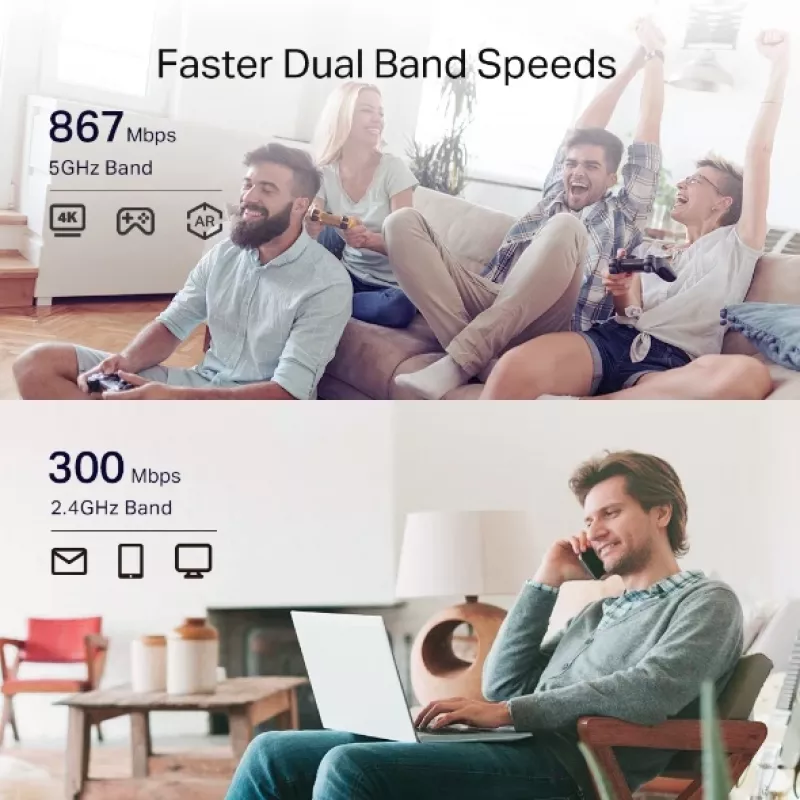 Repetidor de rede TP-Link RE335 867 Mbit/s branco