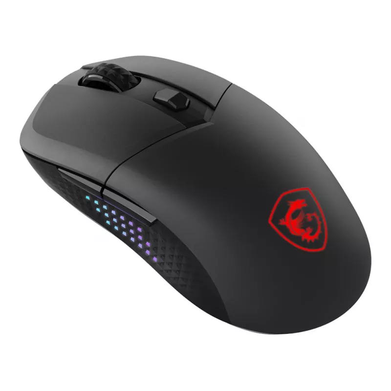 Rato gaming MSI VERSA 300 ELITE WIRELESS para destro RF Wireless + Bluetooth + USB Type-C ótico 26000 DPI