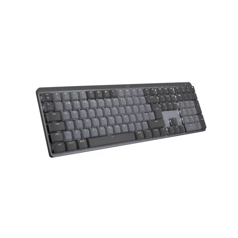 LOGITECH MX Mechanical teclado de desempenho sem fios com iluminação – Graphite, US International, QWERTY, tátil, silencioso