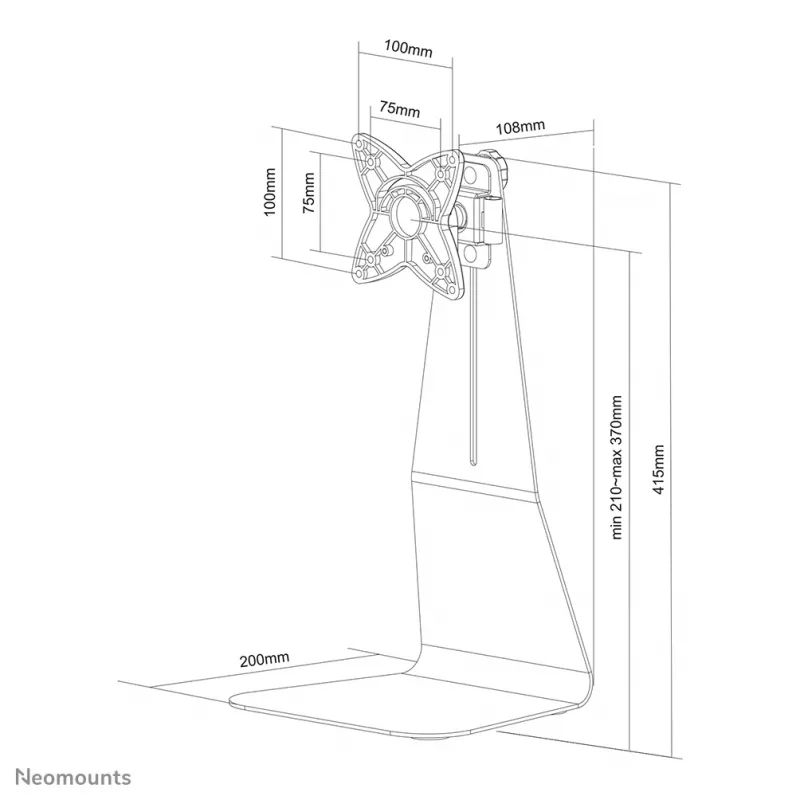 Suporte para monitor Neomounts FPMA-D850BLACK 10-27