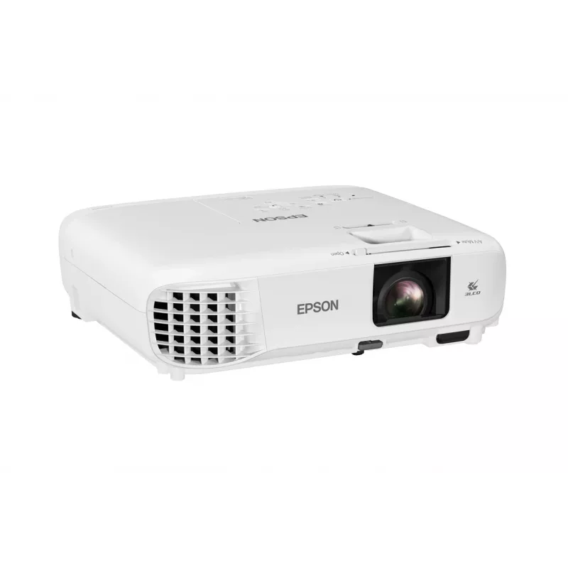 Projetor de secretária Epson EB-W49 — 3LCD, WXGA 1280×800, 3800 ANSI lm, 16:10, zoom manual 1,2x, 2,7 kg, branco