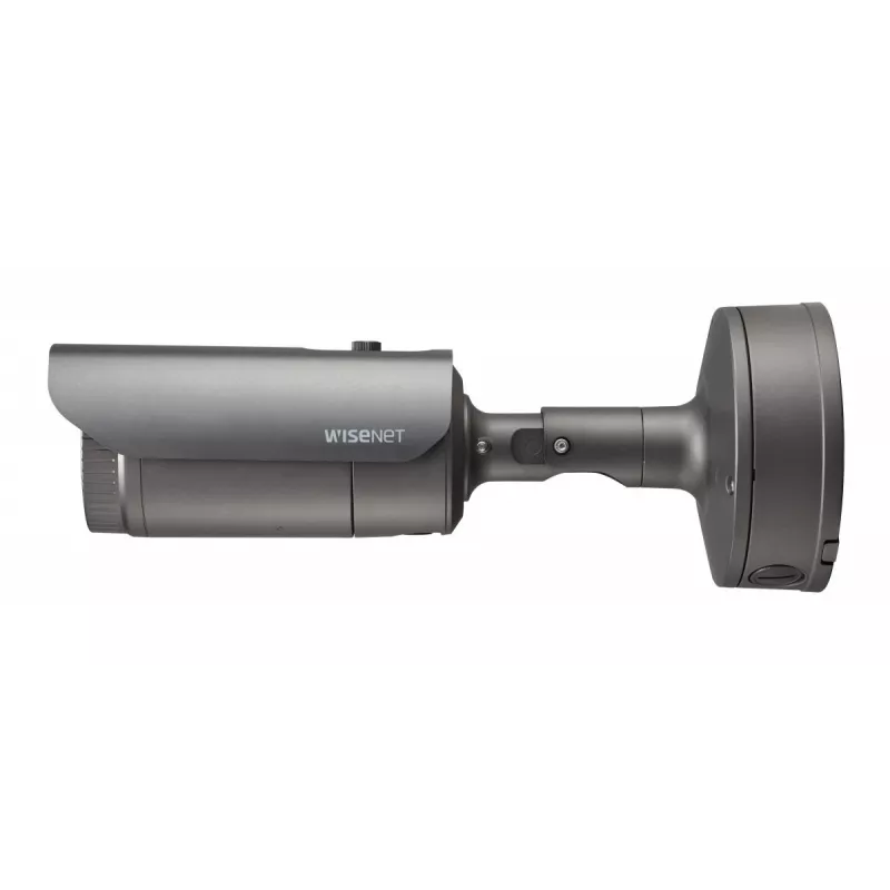 Hanwha Vision WiseNet X XNO-6080R câmara IP bullet para exterior, 2 MP, 2,8-12 mm, dia/noite, antivandalismo, cinzenta