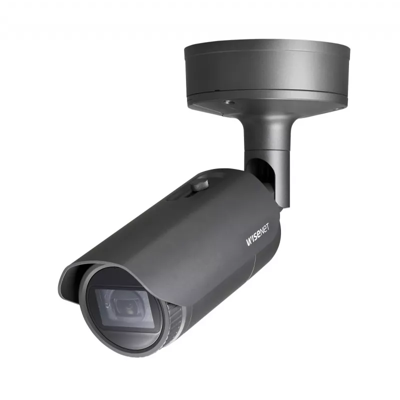 Hanwha Vision WiseNet X XNO-6080R câmara IP bullet para exterior, 2 MP, 2,8-12 mm, dia/noite, antivandalismo, cinzenta