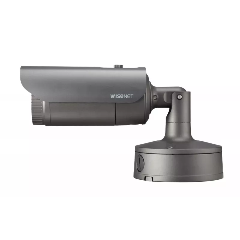 Hanwha Vision WiseNet X XNO-6080R câmara IP bullet para exterior, 2 MP, 2,8-12 mm, dia/noite, antivandalismo, cinzenta