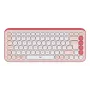 LOGITECH Teclado sem fios - Pop Icon Keys - Rosa e branco sujo Qwerty Uk
