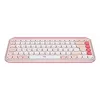 LOGITECH Teclado sem fios - Pop Icon Keys - Rosa e branco sujo Qwerty Uk