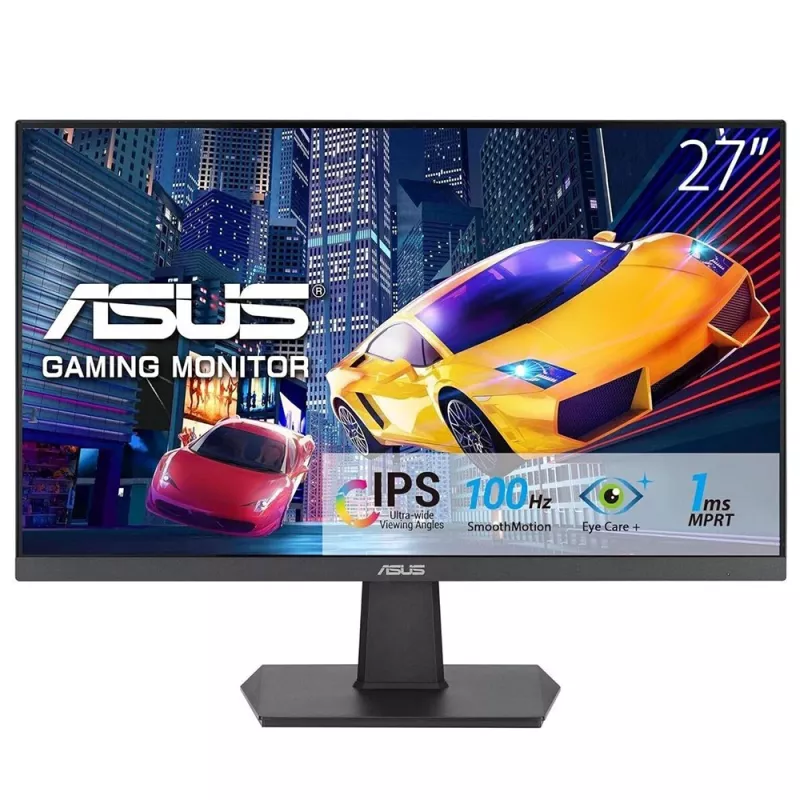Monitor ASUS VA27EHF IPS LCD de 27 polegadas, Full HD 1920x1080, 1 ms, ângulo de visão de 178°, VESA, Preto