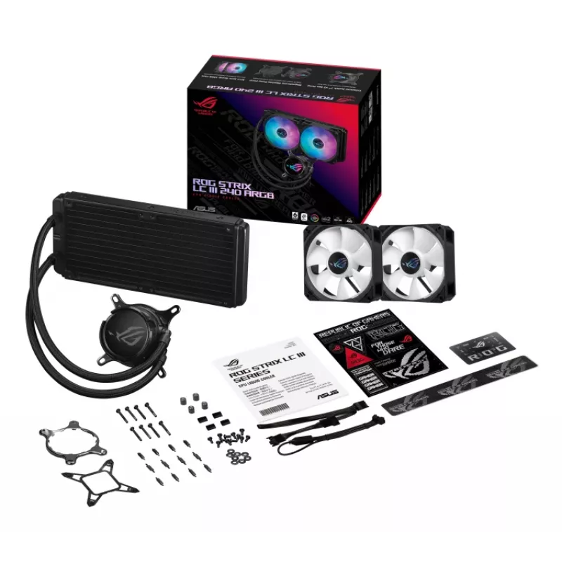 ASUS ROG Strix LC III 240 ARGB Sistema de refrigeração líquida para processador 12 cm Preto