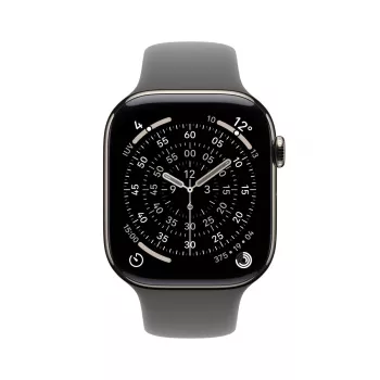 APPLE Watch Series 11 GPS + Cellular 42mm caixa de titânio natural com bracelete desportiva Stone Grey M/L