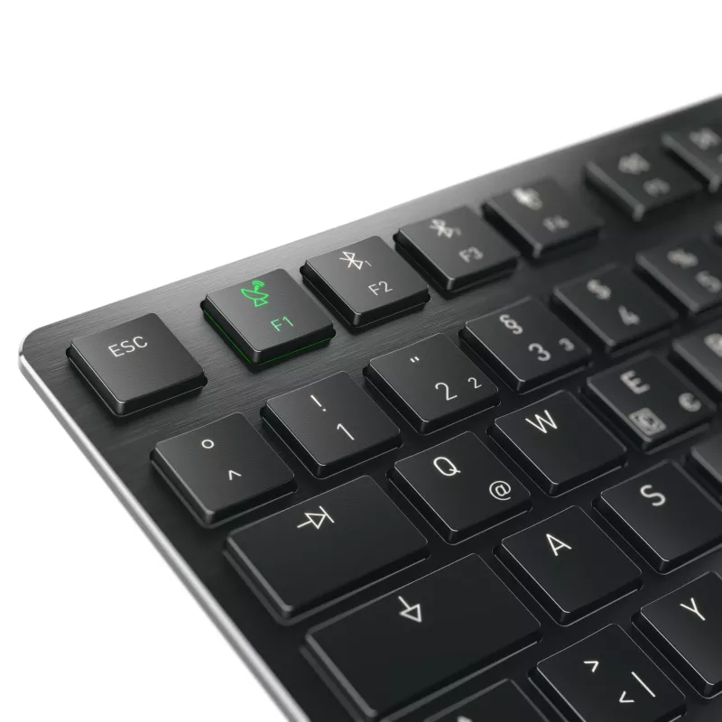 CHERRY KW X ULP 2.0 MINI teclado Home/Office USB + RF Wireless + Bluetooth QWERTZ alemão preto